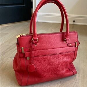 Banana Republic Bettina Leather Satchel - Red